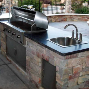 Outdoor Kitchen Island with Sink