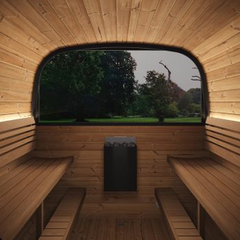 SaunaLife CL12G Outdoor Cube Sauna with Back Window