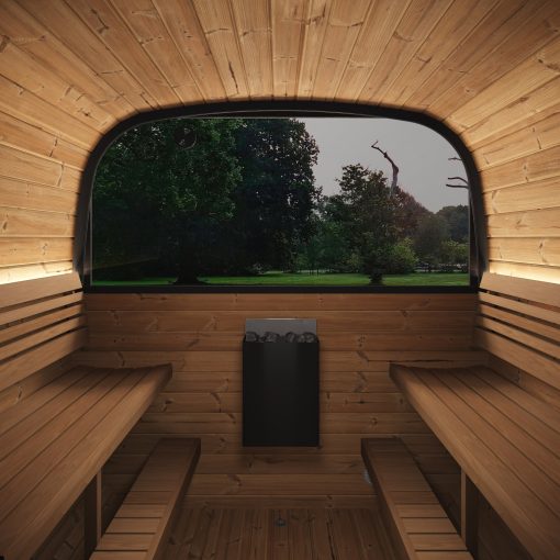 SaunaLife CL12G Outdoor Cube Sauna with Back Window