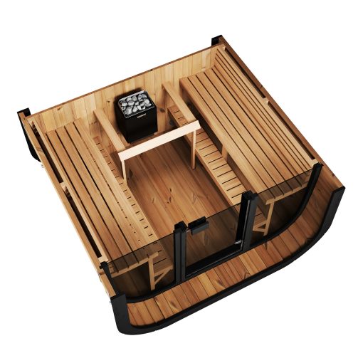SaunaLife CL7G Outdoor Cube Sauna Internal View