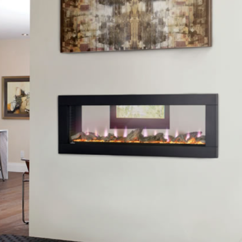 See Through Electric Fireplace
