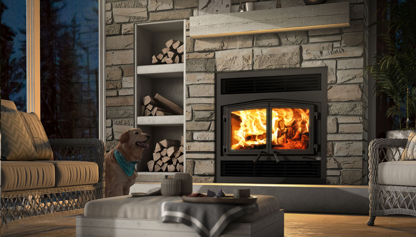 Wood Burning Indoor Fireplace
