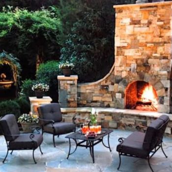Wood Burning Outdoor Fireplace