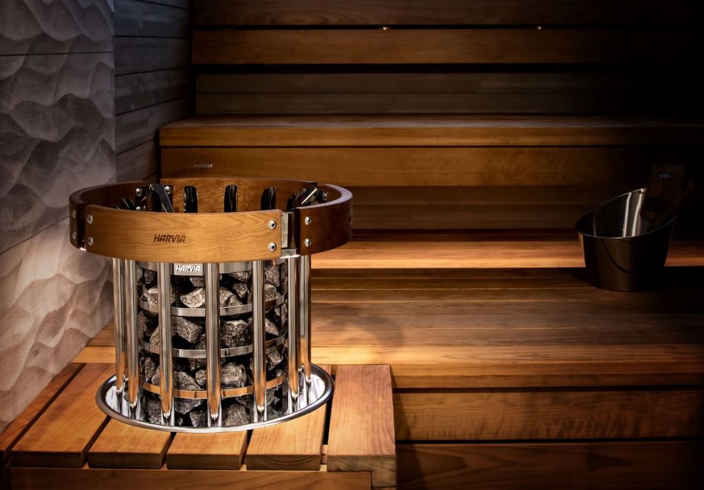 Harvia Electric Heater in Bench