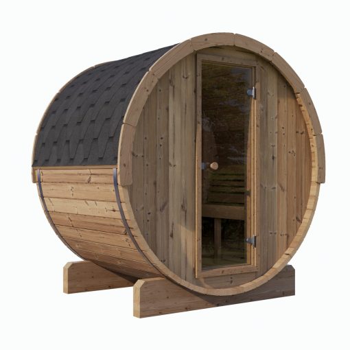 SaunaLife Model E6 3 Person Outdoor Barrel Sauna