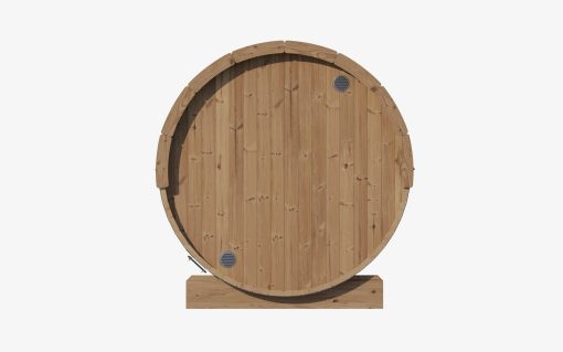 SaunaLife Model E7 4 Person Outdoor Sauna Barrel Back View