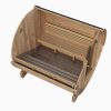 SaunaLife Model E7 4 Person Outdoor Sauna Barrel Floor Plan