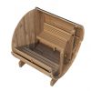 SaunaLife Model E8G Barrel Outdoor Sauna Inside View