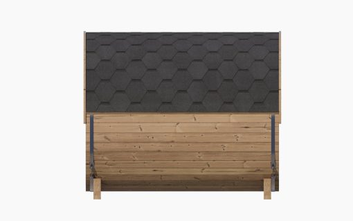 SaunaLife Model E8G Barrel Outdoor Sauna Side View