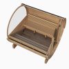 SaunaLife Model E8W 6 Person Sauna Barrel Floor Plan