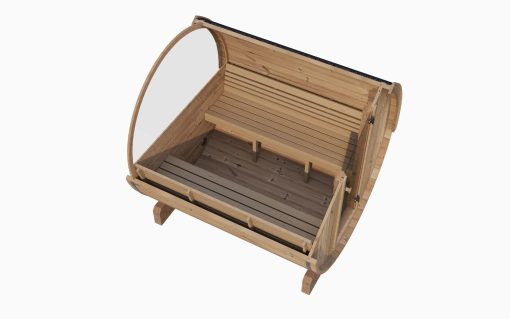 SaunaLife Model E8W 6 Person Sauna Barrel Floor Plan