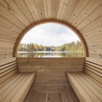 SaunaLife Model E8W 6 Person Sauna Barrel Internal View