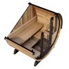 SaunaLife Model EE6G 4 Person Outdoor Sauna Barrel Floor Plan