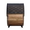 SaunaLife Model EE6G 4 Person Outdoor Sauna Barrel Side View