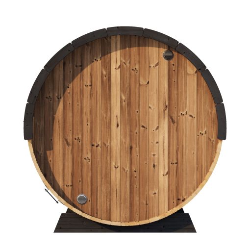 SaunaLife Model EE8G Barrel Sauna back view