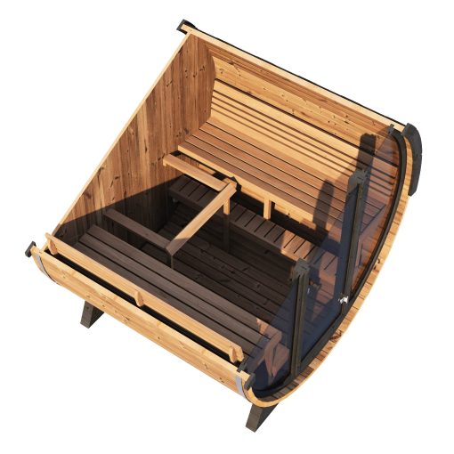 SaunaLife Model EE8G Barrel Sauna inside view