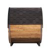 SaunaLife Model EE8G Barrel Sauna side 2 view