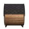 SaunaLife Model EE8G Barrel Sauna side view