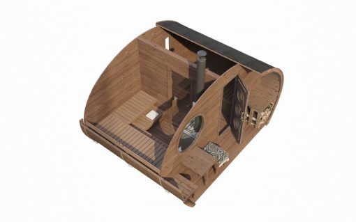 SaunaLife Model G11 8 Person Outdoor Sauna Floor Plan