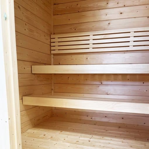 SaunaLife Model G2 4 Person Traditional Outdoor Home Sauna Benches