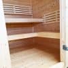 SaunaLife Model G2 4 Person Traditional Outdoor Home Sauna Interior View