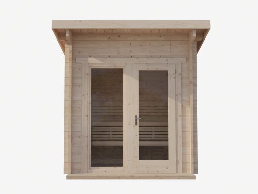 SaunaLife Model G4 6-Person Traditional Outdoor Sauna Front View