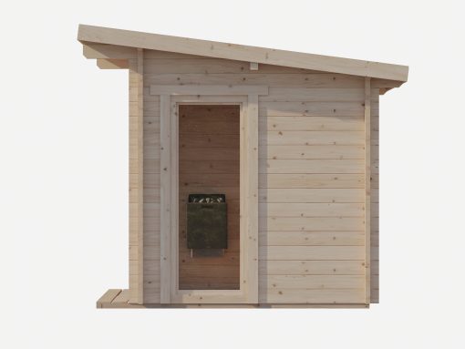 SaunaLife Model G4 6-Person Traditional Outdoor Sauna Side