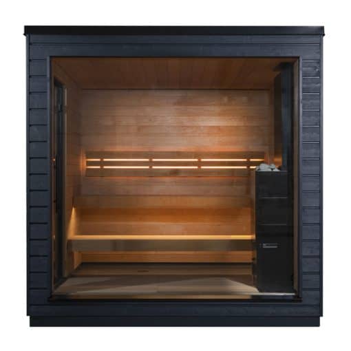 SaunaLife Model G6 Pre Assembled 5 Person Outdoor Home Sauna Front View