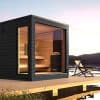 SaunaLife Model G6 Pre Assembled 5 Person Outdoor Home Sauna On Dock