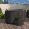 SaunaLife Model S2B 2-Person Cold & Hot Immersion Tub, Black