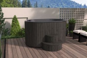 SaunaLife Model S2B 2-Person Cold & Hot Immersion Tub, Black