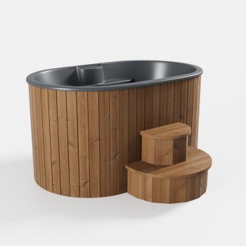 SaunaLife Model S2N 2-Person Cold & Hot Immersion Tub, Natural