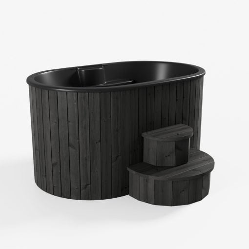 SaunaLife Model S2B 2-Person Cold/Hot Immersion Tub, Black