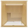 SaunaLife Model X2 Indoor Sauna 2 Person Floor Layout