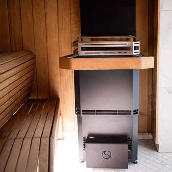 Saunum Air L 10 Sauna Heater Package 9.8kW with Climate Equalizer Front View