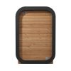 SaunaLife Cl3G cube outdoor sauna in back view